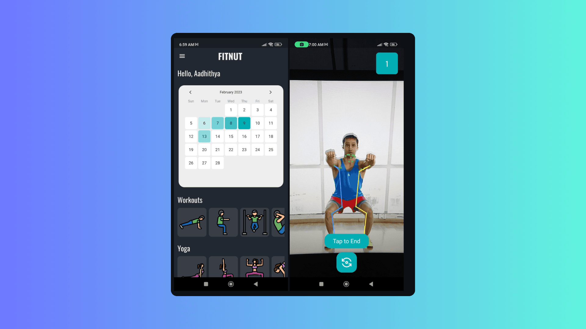FitNut App UI